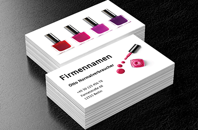 Vier farbliche Nagellacke, Gesundheit und Schönheit, Make- up - Visitenkarten Netprint