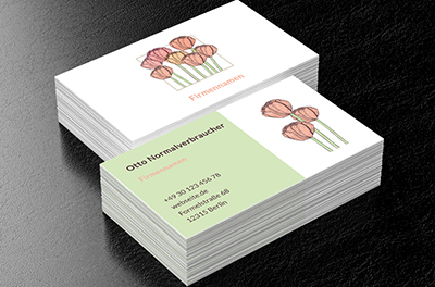 Blumen, Stiefmütterchen und ... floristische Visitenkarte, Umwelt und Natur, Blumenladen - Visitenkarten Netprint