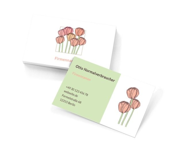 Blumen, Stiefmütterchen und ... floristische Visitenkarte, Umwelt und Natur, Blumenladen - Visitenkarten Netprint Online Vorlagen