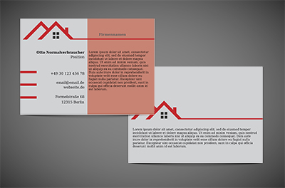 Kompaktes Rot, klassisches Weiß, Bauwesen, Bauindustrie - Flyer Netprint