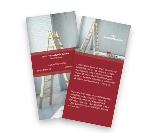 Arbeiten in Höhen, Bauwesen, Renovierung und Innenausstattung - Flyer Netprint Online Vorlagen