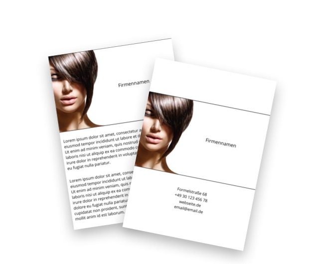 Viel auf den Kopf - perfekter Plan, Gesundheit und Schönheit, Friseursalon - Flyer Netprint Online Vorlagen