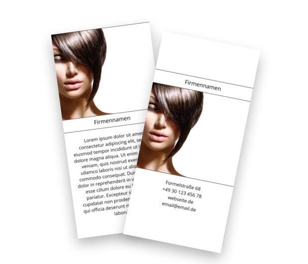 Eine Welt ohne Fehler. Leaflet., Gesundheit und Schönheit, Friseursalon - Flyer Netprint Online Vorlagen