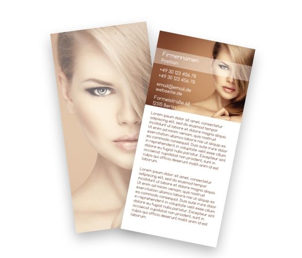In der Reinheit von glänzendem Haar, Gesundheit und Schönheit, Friseursalon - Flyer Netprint Online Vorlagen