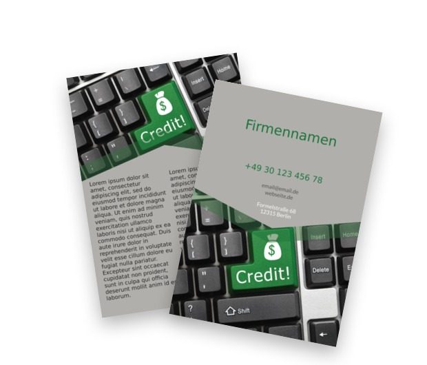 Ein paar Schritte zu Finanzen, Finanzen und Versicherungen, Kredite/ Darlehen - Flyer Netprint Online Vorlagen