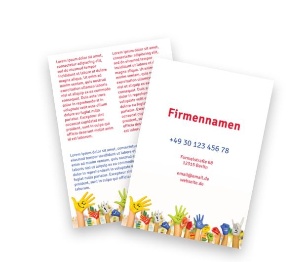In der Freude der Farben, Bildung, Kindergarten - Flyer Netprint Online Vorlagen