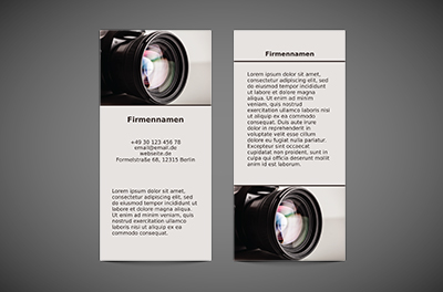 In einfachen Formen, versteckte Kraft, Fotografie, Fotogeräte - Flyer Netprint