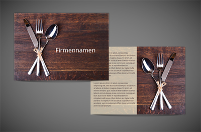 Mit einem herzlichen Design, Gastronomie, Restaurant - Flyer Netprint