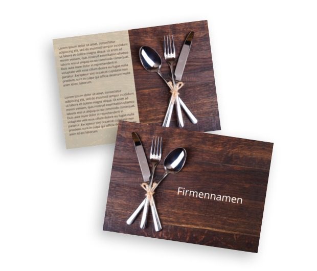 Mit einem herzlichen Design, Gastronomie, Restaurant - Flyer Netprint Online Vorlagen