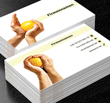 Gelbe Massagekugel, Medizin, Physiotherapie - Visitenkarten Netprint
