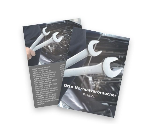 Überraschender Umsatz - Schlüssel in der Hand, Motorisierung, Mechaniker - Flyer Netprint Online Vorlagen