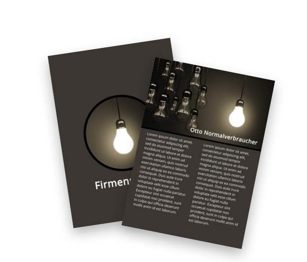 Sich dem Licht zuwenden, Bauwesen, Beleuchtung - Flyer Netprint Online Vorlagen