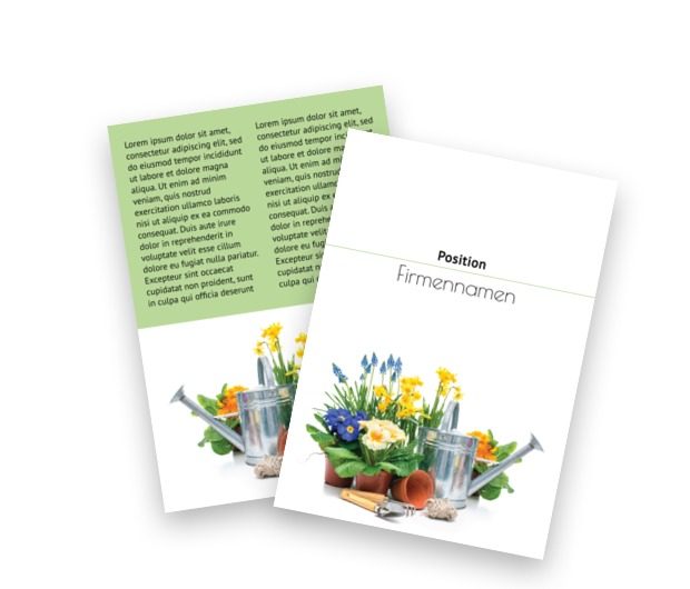 In der Blüte der ewigen Jugend, Umwelt und Natur, Gartendienstleistungen - Flyer Netprint Online Vorlagen
