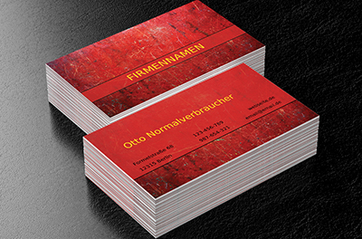 Feuer-rote Visitenkarten, Motive, Hintergründe und Texturen - Visitenkarten Netprint