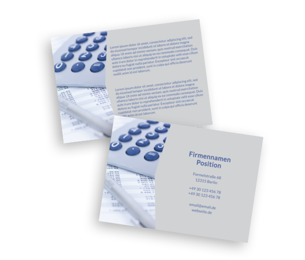 In Kombination mit Logik, Finanzen und Versicherungen, Rechnungsbüro - Flyer Netprint Online Vorlagen