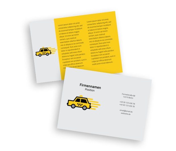 Taxi bei einem Nicken, Transport, Taxi - Flyer Netprint Online Vorlagen