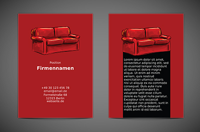 Auf der Jagd nach einem roten Sofa, Verkauf, Möbel - Flyer Netprint