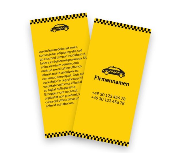 Perfektionierung im Beruf, Transport, Taxi - Flyer Netprint Online Vorlagen