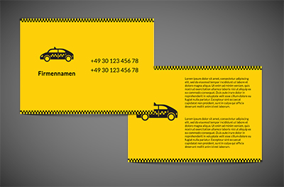 Vorwärts fahren, Zeit verfolgen, Transport, Taxi - Flyer Netprint