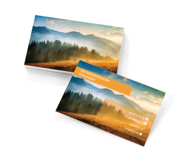 Berglandschaft, Motive, Landschaft - Visitenkarten Netprint Online Vorlagen