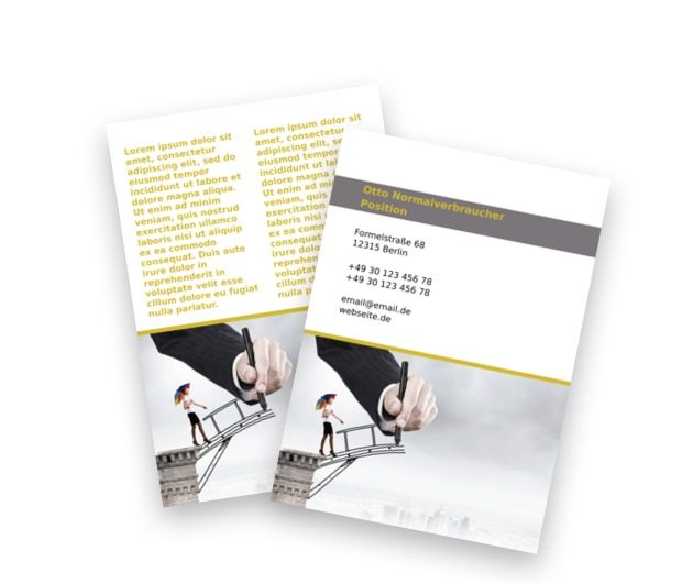 Der Weg zum Finanzparadies, Finanzen und Versicherungen, Versicherungsagent - Flyer Netprint Online Vorlagen