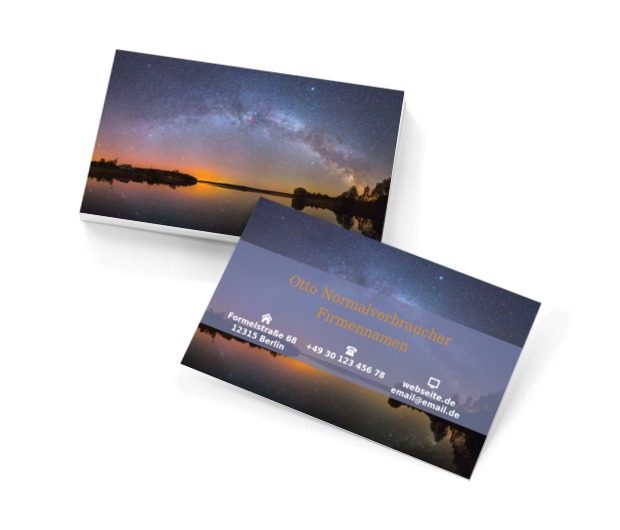 Sonnenuntergang am See, Motive, Landschaft - Visitenkarten Netprint Online Vorlagen