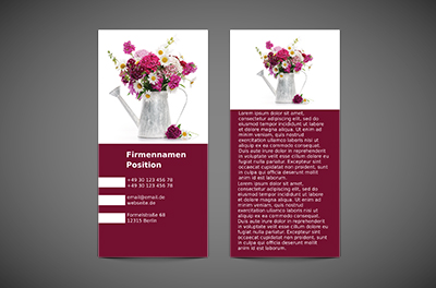 Gießkanne und Blumen, Umwelt und Natur, Blumenladen - Flyer Netprint