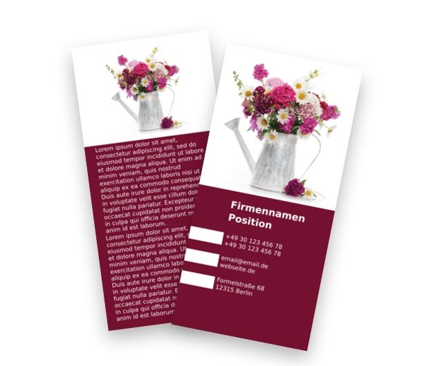 Gießkanne und Blumen, Umwelt und Natur, Blumenladen - Flyer Netprint Online Vorlagen
