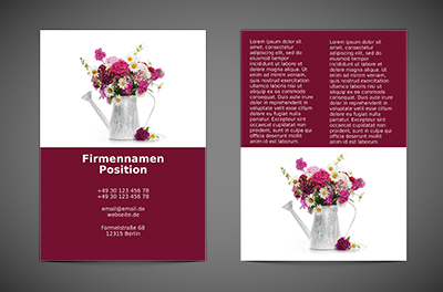 Floristische Kundenbetreuung, Umwelt und Natur, Blumenladen - Flyer Netprint