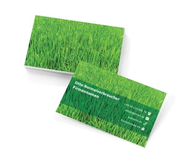 Grünes Gras, Motive, Pflanzlich - Visitenkarten Netprint Online Vorlagen