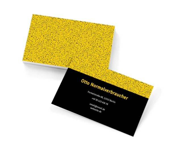 Schwarze Flecken auf gelbem Grund, Motive, Hintergründe und Texturen - Visitenkarten Netprint Online Vorlagen