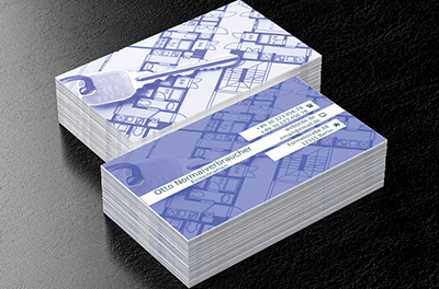 Schlüssel auf einem blauen Hintergrund, Immobilien, Immobilienbüro - Visitenkarten Netprint
