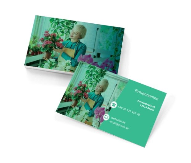 Blumenpflege, Umwelt und Natur, Blumenladen - Visitenkarten Netprint Online Vorlagen