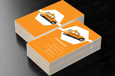 Gelbes Taxi, Transport, Taxi - Visitenkarten Netprint