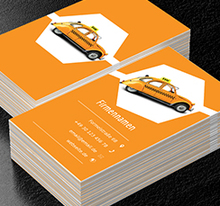 Gelbes Taxi, Transport, Taxi - Visitenkarten Netprint