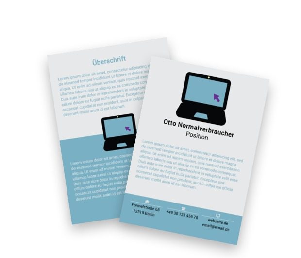 Ein Blau, dem Sie vertrauen können, Telekommunikation und Internet, Informatiker - Flyer Netprint Online Vorlagen