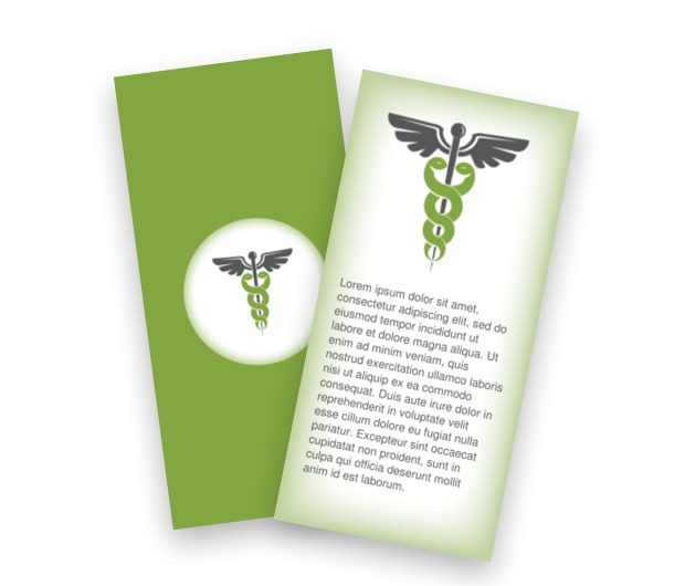 Caduceus für gut und für schlecht, Medizin, Gesundheitswesen - Flyer Netprint Online Vorlagen