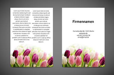 Mit einer Tulpe in der Hauptrolle, Umwelt und Natur, Blumenladen - Flyer Netprint