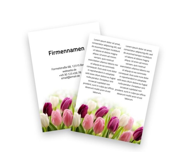 Mit einer Tulpe in der Hauptrolle, Umwelt und Natur, Blumenladen - Flyer Netprint Online Vorlagen