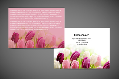 Eine Handvoll frischer Tulpen, Umwelt und Natur, Blumenladen - Flyer Netprint