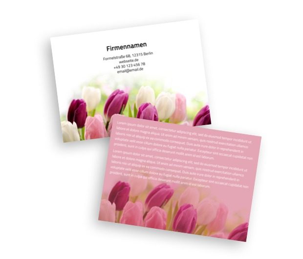 Eine Handvoll frischer Tulpen, Umwelt und Natur, Blumenladen - Flyer Netprint Online Vorlagen