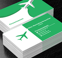 Weißes Flugzeug, Tourismus, Reisebüro - Visitenkarten Netprint