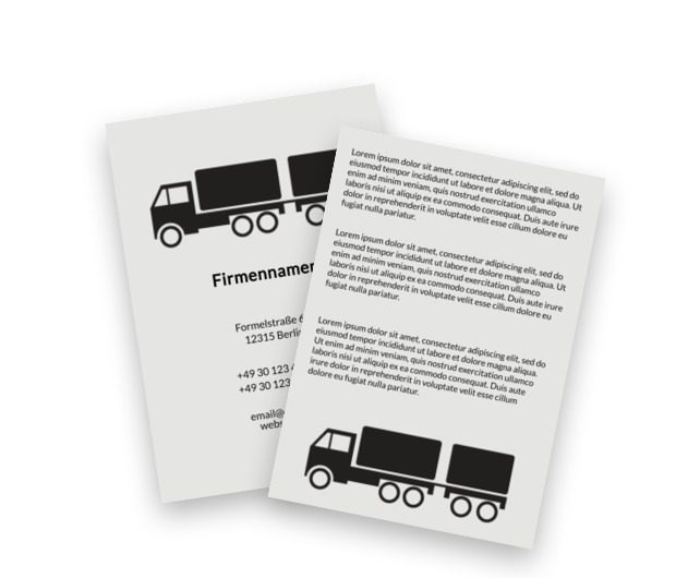LKW-Leben, Transport, Transport von Waren - Flyer Netprint Online Vorlagen