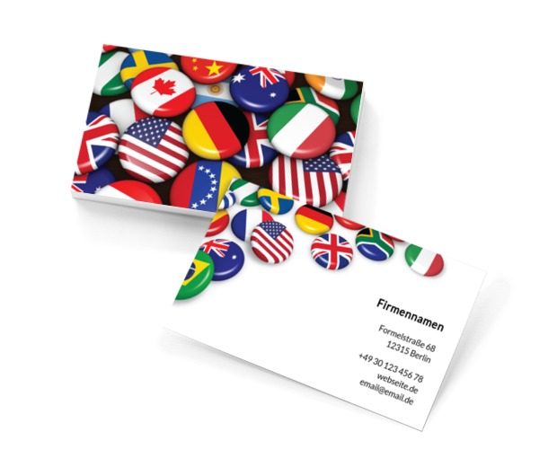 Kenne die Sprachen, Bildung, Lernen von Fremdsprachen - Visitenkarten Netprint Online Vorlagen