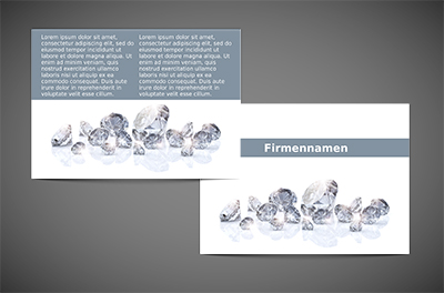 Diamanten in der Firma von Weiß, Verkauf, Juwelier - Flyer Netprint