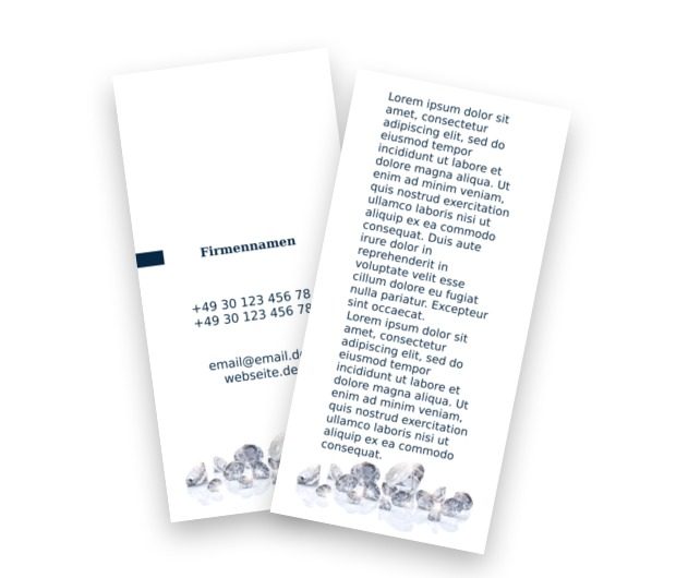 Diamanten in weißem Licht, Verkauf, Juwelier - Flyer Netprint Online Vorlagen