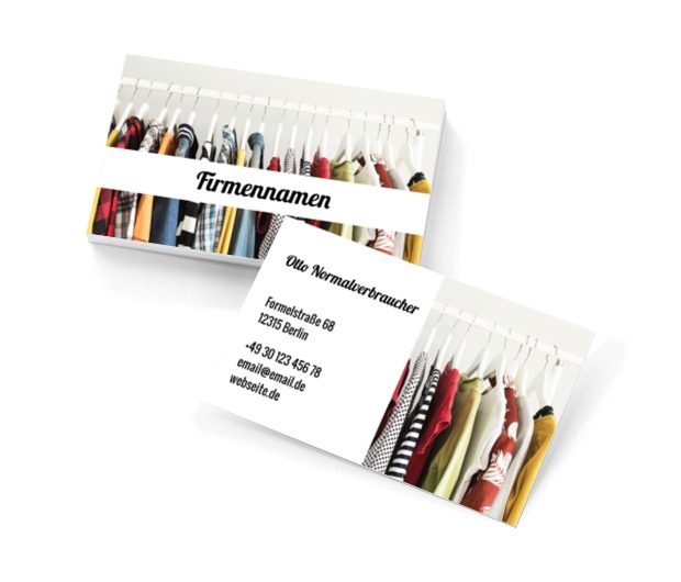 Farben unter dem Modeschild, Gesundheit und Schönheit, Stilist - Visitenkarten Netprint Online Vorlagen