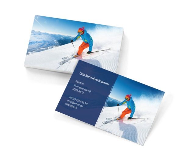 Winter Schnee Gerüst, Motive, Leute - Visitenkarten Netprint Online Vorlagen