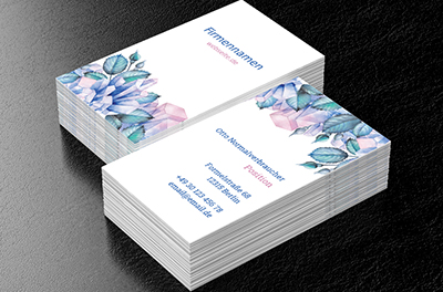 Eleganz in einer floralen Version, Motive, Pflanzlich - Visitenkarten Netprint