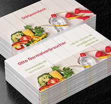 Lebe gesund!, Gesundheit und Schönheit, Diätassistent - Visitenkarten Netprint